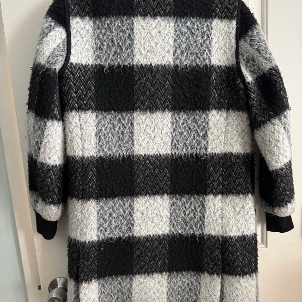 NVLT Black and White Plaid Teddy Jacket - Picture 3 of 5